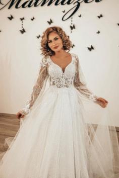 Designer Hochzeitskleider Spitze | Boho Brautkleider mit Ãrmel