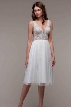 Schlichtes Hochzeitskleid GÃ¼nstig | Strand Brautkleid mit Spitze