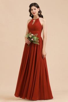 SchÃ¶ne Brautjungfernkleider Lang Rot | Hochzeitspartykleider GÃ¼nstig