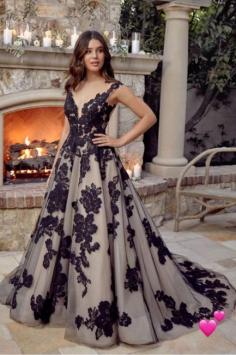 Schwarze Brautkleider A Linie Spitze | Hochzeitskleider GÃ¼nstig Kaufen