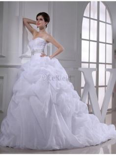Herz-Ausschnitt Duchesse-Linie Organza Empire Taille Anständiges Brautkleid
