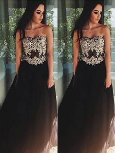 Ärmelloses Herz-Ausschnitt Prinzessin Bodenlanges Ballkleid aus Tüll