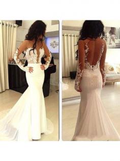 Schaufel-Ausschnitt Sweep Zug Satin Brautkleid mit Applikation