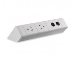 Athena Above Desk Power Rail – 2 GPO & 2 Data

                https://workproducts.au/ 

Our Athena Power Rails are stylish yet timelessly designed and still holding it’s place as our #1 selling power rail. It’s the ideal solution to a clutter-free workspace while also offering easy access to power and charging technology.

Features
2 GPO rotated, 2 data, 2 x 25mm data blank tiles, 500mm lead, L3D splitter & desk clamp
Natural anodised finish with black or white end caps and sockets.
2 x desk clamps to secure the power rail to back edge of desktop