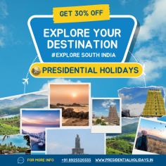 Presidential Holidays, the best travel agency in Madurai, offers personalized tour packages for unforgettable journeys. We provide services like Kerala vacation packages, the best international tour package, Madurai to Rameshwaram one-day tour package, and the cheapest Bangkok tour package, ensuring memorable and budget-friendly experiences.
Visit:https://www.presidentialholidays.in/