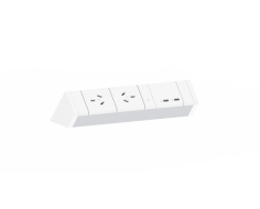 Athena Above Desk Power Rail – 2GPO & 2 USB Charging

                https://workproducts.au/ 

Our Athena Power Rails are stylish yet timelessly designed and holding it’s place as our #1 selling power rail. It’s the ideal solution to a clutter-free workspace while also offering easy access to power and charging technology.

Features
2 GPO rotated, 1 x Inline USB-C/C PD Fast-Charge module (30W shared), 1000mm tag lead, L3D splitter & desk clamp
Natural anodised finish with black or white end caps and sockets.
2 x desk clamps to secure the power rail to back edge of desktop