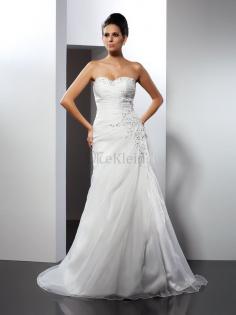 Organza Ärmelloses Prinzessin Empire Taille Anständiges Brautkleid