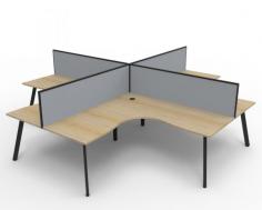 RL Eternity 4 People Corner Workstation

Product Features:
Stylish 45 degree Eternity leg
Maximise office space
Large, medium or small desks
750mm Depth work top per user