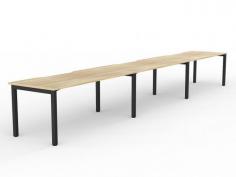 OL Axis 3-User Workspace – Oak Top with Black Frame

OL Axis 3 -User  Workstations are an excellent option for bench desking with minimal interference from the shared legs along the length of the desk run.

Product Features:
3x Melamine Worktops – 25 mm E0 grade substrate finished in studio white or new oak with matching 2 mm ABS edge.
50mm x 50mm frame and 50mm x 25mm rail with black powder coated
80 mm height adjustment in each foot
Flat Pack, Assembly is required
2mm steel for extra strength and stability
Multiple rail positions on each frame
Arctic white or black powdercoat finish
Worktop height 715 mm
ISO9001 Quality Assurance Certificate
ISO14001 Environmental Certificate
2 x shared legs
GECA Certified
Warranty: 10 Years