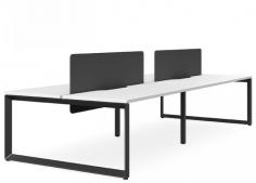 DD Forum Workstation Double Sided For 4 Person With Optic Screen

Features:
Base Finish: White / Black
White Top: Laminex White 200