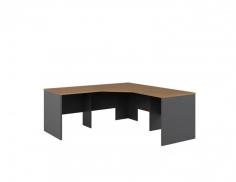 GP Office 3 Piece Corner Workstation with Regal Walnut Top & Charcoal BottomProduct Features
Made of quality E1 Enviroboard
25mm Top & 25mm end panels
Standard cable hole
Size – 1800* 1800 x 700 x 720 mm
Colour – Regal Walnut & Charcoal
Warranty –  3years