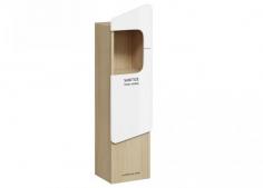 DD Hand Sanitizer Stand

https://workproducts.au/ 

Features:
Perfect for any lobby, reception, or shop front
Dimensions 1150mm (H) x 290mm (W) x 250mm (D)
Cavity Space for Sanitizer 300mm (H) x 250 (W) x 230mm (D) (Front Opening 215mm W)
Front Panel in White Gloss
Remainder of unit choice of 50 Colours, refer to the colour swatch 
Image Shown In Polytec Natural Oak and White Gloss
Warranty: 5 years
