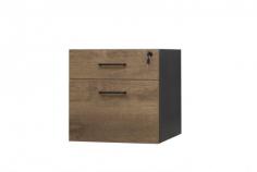 GP Office Fixed Desk Pedestal with 1 Drawer & 1 Filing Drawer – Regal Walnut & CharcoalProduct Features
Made of quality E1 Enviroboard
Lockable
Metal runners
Size – 464 x 400 x 450 mm
Colour: Regal Walnut & Charcoal
Warranty –  3 years