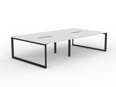 OL Anvil 4-User Double Sided Workspace – White Top with Black Frame

OL Anvil Loop Leg bench desking comes in both side by side and back to back configurations to fit any space. The Loop legs on the end are complemented by adjustable central legs, enabling excellent levelling ability even on the most uneven floor surfaces.

Product Key Points:
4x Melamine Worktops – 25 mm E0 grade substrate finished in studio white with matching 2 mm ABS edge.
2mm steel for extra strength and stability
Height Adjustable legs Up to 90mm to suite uneven floor
800mm deep tops come with a scallop as standard
Worktop height 715 mm
50 x 25 mm rails
Multiple rail positions on each frame
Arctic black powdercoat finish
30 mm height adjustment in each foot
Flat Pack, Assembly is required
ISO9001 Quality Assurance Certificate
ISO14001 Environmental Certificate
Includes 1 x shared leg
GECA Certified
Warranty: 10 Years