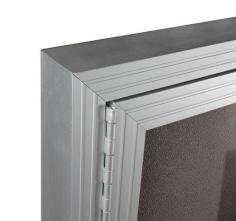 VC Be Noticed Hinged Door Notice Cases

VC Be Noticed Hinged Door Notice Cases is suitable for Indoor use or under a suitable awning.
Features
Silver frame has MITRED corners
Black frame has rounded corners
Grey pinnable fabric on all sizes
Simple installation with reverse mounted aluminium battens
Strong clear 3mm polycarbonate doors & lockable security doors
48mm depth from the wall
Mounting kit supplied