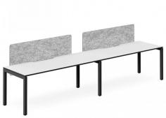 DD Plaza Workstation Single Sided For 2 Person With Optic Screen

Features:
Base Finish: White / Black
White Top: Laminex White 200