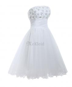 Tüll A-Line Strand Halle Ärmelloses Brautkleid