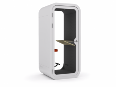 OL SpacePod Freestanding Quiet Zone
Product Features:
Stocked in White or Black exterior/frame and table with grey sofa and interior walls.
Insulated by layers of sheet metal, birch plywood, recycled acoustic foam and acoustic felt.
Rounded floor and ceiling joinery helps address the build-up of low, bass sounds.
Laminated glass door and rear wall.
Includes gas-lift stool & tabletop.
Internal LED Lighting.
Anti-static and stain resistant floor carpet.
Air ventilation.
USB/AC ports & 240 volt electrical power outlet.
10 year warranty (excludes electrical components).
Comes partly assembled.
Dimensions: 1000w x 900d x 2200h mm
     