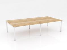 OL Axis Stretch 4 Double Sided Desk – Oak Top with White Frame

Product Features:
Powdercoated Frame
80mm height adjustment in each foot
10 Year Warranty
140 KG Weight Rating
Flatpack – Assembly required