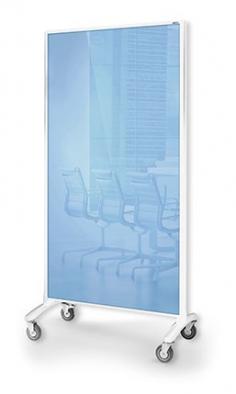 VC Communicate Glassboard Mobile Room Dividers

White or blue magnetic glass one side with pinnable fabric on the other side
Pinnable fabric has sound absorbing properties that reduce noise and improve acoustic comfort of a space
Large lockable 90mm castors
Supplied with 2 adjustable flipchart hooks
Magnetic Receptive
Dry Wipe Surface
Pinnable Surface
Size – 1800 x 900mm