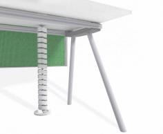 CM Axess Floor to Desk Kit With Floor Base

https://workproducts.au/ 

CMS Axess is specifically designed for cable protection when bringing power and data cables from the floor or ceiling to the work surface. A fully featured cable management system with a designer edge. The snap-together ‘Rigid Mode’ provides a self-supporting cable column as an integrated option within the system. At the same time, the snap-apart ‘Flexi Mode’ provides all the flexibility you need in an umbilical product. With its unique door innovation, the Axess umbilical has integrated doors that allow free access to cables at any time. When used from the floor to the desk, Axess provides an attractive and flexible solution for cable distribution. The delivered product comprises of the Axess itself, a floor foot and a screw fixing anchor for the top. When used with raised access floors, Axess can be fitted with a special grommet base that can be locked into a CMS Cableway 1000 access floor grommet. This provides an easy and neat transition from the floor to workspace

Features
Axess can be installed after cables are in place.
Cable can be accessed at anytime during installation.
Extra wiring can be easily installed at any time in the future.
Other mounting options available are the standard floor foot and wall plates (for mounting to a cavity wall)
Product Contains
1 x Axess 770mm long
1x Anchor for desk mounting (AXD)
1 x Round floor base (AXG) or Horse Shoe Floor Base (AXB)