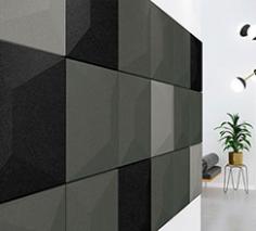 VC Sana 3D Sculptural Acoustic Wall Tiles

SANA 3D tiles are amongst the most efficient methods of combating reverberate noise, either planned from the outset as a design feature or retroﬁt as a cure for any previously unforeseen ‘noise annoyance factor’ – the latter being experienced in most commercial interiors.

The control of reverberate noise in spaces where people work, relax, socialise and learn is of critical importance. ‘Reverberant spaces’ are not natural environments for humans. Spending time in such spaces can have negative impact on productivity, learning, recuperation, enjoyment and well-being.

Features:
Easy to install using the supplied wall clips

Tiles simply push into wall clips allowing them to be rearrange

Add single panels to make any style you prefer

Choose from 3 harmonious shades in 3 striking designs

SANA 3D Tiles are certiﬁed GreenTagCert™ GreenRate Level A

Manufactured from a minimum of 60% recycled ﬁbre content

SANA 3D tiles are 100% recyclable

Safe, non-irritant, non-toxic, and non-allergenic