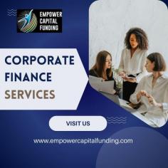 Empower Capital Funding offers comprehensive Corporate Finance Services tailored to support your business’s financial growth and stability. With a deep understanding of today’s dynamic business landscape, we deliver strategic solutions that align with your company’s goals—whether it's optimizing cash flow, managing debt, or planning for expansion. Our experienced team works closely with businesses of all sizes, providing customized financial planning, investment strategies, and access to flexible funding options. Empower your company with financial clarity and confidence. Discover how our Corporate Finance Services can drive smarter decisions and sustainable success. Learn more at Empower Capital Funding today.
visit us for learn more https://empowercapitalfunding.com/financial-planning-solutions/