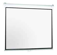 VC Pull Down Projection ScreenFeatures
Quality brand pull down projection screen.
High definition black borders.
Non curl and mildew resistant – screen will remain straight.
White all metal housing – brackets included.