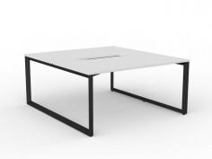 OL Anvil 2-User Double Sided Workspace – White Top with Black Frame

OL Anvil Loop Leg bench desking comes in both side by side and back to back configurations to fit any space. The Loop legs on the end are complemented by adjustable central legs, enabling excellent levelling ability even on the most uneven floor surfaces.

Product Key Points:
4x Melamine Worktops – 25 mm E0 grade substrate finished in studio white with matching 2 mm ABS edge.
2mm steel for extra strength and stability
Height Adjustable legs Up to 90mm to suite uneven floor
800mm deep tops come with a scallop as standard
Worktop height 715 mm
50 x 25 mm rails
Multiple rail positions on each frame
Arctic black powdercoat finish
30 mm height adjustment in each foot
Flat Pack, Assembly is required
ISO9001 Quality Assurance Certificate
ISO14001 Environmental Certificate
Includes 1 x shared leg
GECA Certified
Warranty: 10 Years