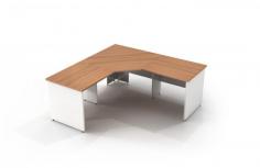 GP Office 3 Piece Corner Workstation with Virginia Top & White BottomMade of quality E1 Enviroboard
25mm Top & 25mm end panels
Standard cable hole
Size – 1800* 1800 x 700 x 720 mm
Colour – Virginia Walnut & White
Warranty –  3years