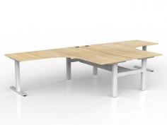 OL Agile 90° Shared Workstation – Oak Top With White Base
Features

1800mm x 1800mm 90° shared Agile workstation with 2x 600mm or 2×750 deep worktops
Fixed height (715mm) frame finished in white powdercoat
Weight capacity: 100kg
Commercial-grade 25mm worksurfaces are constructed from E1 board
10 years Warranty
Flat pack – assembly required