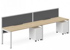 DD Plaza Tek Workstation Single Sided For 2 Person With 700h Screen

Features:
Base Finish: White / Black
White Top: Laminex White 200