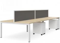 DD Plaza Tek Workstation Double Sided For 4 Person With 500h Screen

Features:
Base Finish: White / Black
White Top: Laminex White 200