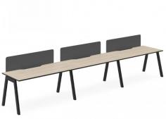 DD Vista Workstation Double Sided For 6 Person With Sonik ScreenFeatures:
Base Finish: White / Black
White Top: Laminex White 200