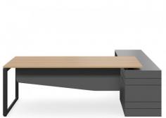 DD Geo Forum Executive DeskFeatures
This executive desk offers a modern twist on a great classic line
It is a sophisticated alternative for the executive office
25mm melamine standard floating top edge & optional sharknose edge on one side or both side
25mm structure return on either left or right with feature tile line
Optional Cable outlet on return
Cable Hole to your preferred placement (included)
Variety of storage options available on request
Flack Pack, Assembly is required
Top available in 50 standard colours, refer to the colour swatch
Origin: Australia
Warranty: 5 years
Manufacture lead time 20-25 Business Days