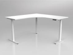 OL Agile Adjustable 90° Workstation – White Top with White FrameFeatures

1800mm x 1800mm 90° Agile workstation with 750mm deep worktop
Frame finished in White Powder coated
Height adjustable by triple motor system from 620mm-1270mm high
LH join 25mm studio white worktop with 2mm PVC edge
Weight rating: 100kg
Warranty of 10 years
Flat pack – assembly required