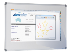 VC Projection Porcelain Whiteboards
Features:
Low glare matt surface .. and erasable !
Standard aluminium frame with galvanised steel backing sheet.
Ideal for Interactive projectors