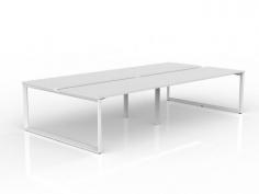 OL Anvil 4-User Double Sided Workspace – White Top with White Frame

OL Anvil Loop Leg bench desking comes in both side by side and back to back configurations to fit any space. The Loop legs on the end are complemented by adjustable central legs, enabling excellent levelling ability even on the most uneven floor surfaces.

Product Key Points:
4x Melamine Worktops – 25 mm E0 grade substrate finished in studio white with matching 2 mm ABS edge.
2mm steel for extra strength and stability
Height Adjustable legs Up to 90mm to suite uneven floor
800mm deep tops come with a scallop as standard
Worktop height 715 mm
50 x 25 mm rails
Multiple rail positions on each frame
Arctic white powdercoat finish
30 mm height adjustment in each foot
Flat Pack, Assembly is required
ISO9001 Quality Assurance Certificate
ISO14001 Environmental Certificate
Includes 1 x shared leg
GECA Certified
Warranty: 10 Years