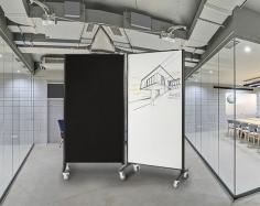 VC Communicate Whiteboard – Room Dividers

Functional and very versatile room dividers. Create any workspace, meeting area required. Units can be linked together, form any shape. Link as many units as you like.

Features
Available in either double sided – magnetic whiteboard one side, charcoal pinnable fabric board the other or double sided – magnetic whiteboard
Size – 1800 x 900mm
Large lockable 90mm wheels
Supplied with 2 adjustable flipchart hooks
150mm magnetic pen tray included
Dry wipe Surface
Magnetic Receptive
Reversible Surface
Room Divider – Connector Kit (VCVRD1890C )
Magnetic Bookshelf (black) – 880 (VCVRD91-BT)

https://officeaustralia.au/product/vc-communicate-whiteboard-room-dividers/