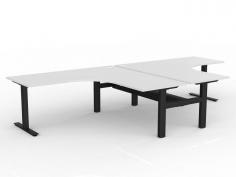 OL Agile 90° Shared Workstation – White Top With Black BaseFeatures

1800mm x 1800mm 90° shared Agile workstation with 2x 600mm or 2×750 deep worktops
Fixed height (715mm) frame finished in black powdercoat
Weight capacity: 100kg
Commercial-grade 25mm worksurfaces are constructed from E1 board
10 years Warranty
Flat pack – assembly required