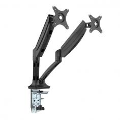 RL Executive Gas Spring Dual Monitor Arm

Features :
Executive Gas Spring Dual Monitor Arm
Effortless Rotating, Pivoting & Extendable Adjustments
Tilt Range: -85 Degrees to 15 Degrees
Screen Size: 17″ – 27″
Loading Capacity: 2 -9Kg
Vesa Size: 75mm x 75mm – 100mm x 100mm
Clamp and Grommet Fix Kit Included
Maximum Height Range: 414mm (From Desk Top)
Maximum Forward Extension: 412mm