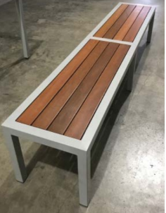 MA Powder Coated Steel Framed and Timber Slats Indoor Bench

Features :

Powdercoated Framed Bench with wood slats
Bench Frame legs 50 x 50mm SHS
Bench Frame rails 50 x 50mm SHS
Two colours to choose from for bench top – Future Wood and Pacific Jarrah
Three colours to choose from for frame – Black, Silver Pearl and White
All linished weld joints
Origin : Australia
Adjustable Feet included
Standard sizes available as well as custom sizes
Optional Dining Table and Bar Table Available to match (added cost)
Warranty: 3 years