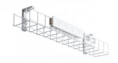 Single Tier Cable Management Kit

Features of The Tray
Wire Grid series mounting brackets screw to the underside of the workstation and allow the basket to ‘snap’ into the bracket. These baskets can also be cut to a custom length on site.

50mm wide
Cost effective cable reticulation
For Cable Tidy Purposes
Features of the Qoad Soft Wired GPO
Quad Soft Wired GPO is a 10amp auto switched power module that offers significant installation benefits as no tools are required for thin or thick panel mounting. The installation efficiency of this product offers excellent labour savings.

No tools required to install in duct or panel mount.
Slim and compact socket outlet design (only 18.5mm from under face plate)
Integral soft wiring connectors complete with moulded latches.
Mounting options include: thin panel (up to 2mm thick), thick panel (greater than 2mm thick),dinrail mounting, duct mounting or free standing.
Module will snap directly into panel cut-out up to 2mm thick.
Package Contains
1 x Single tier 50mm wide tray with 2 x Mounting Brackets – WG11250WT
1 x Quad Auto Switched Soft Wired GPO with clip – SW1704WH + WGCBWT
2 x Wire Grid – 45º Data Tile – WGC45D
1 x  2.5 Meter 20A Starter Lead With Thermal Overload – SWT5A25WH