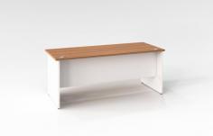 GP Rectangular Office Open Desk – Virginia Walnut

Features :
Made of quality E1 Enviroboard
25mm Top & 25mm end panels
Standard cable holes
Colour – Walnut over White
Warranty – 3 years