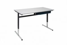 DD T-Leg Student Double Desk

Features

Dimensions: 1200 x 600 mm
18mm Melamine Rectangle Top
Tech Height Adjustable 7 Levels with Allen Key
Anti Scratch Zinc-Coated Steel Legs
2 Plastic Storage Tubs with 4 Rubber Stop
Australian Made
Manufacture lead time 20-25 Business Days
50 colours for the table top, refer to the colour swatch
Table warranty: 5 years; Frame warranty: 3 years
