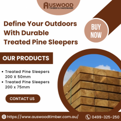 Define Your Outdoors With Durable Treated Pine Sleepers


Treated Pine Sleepers 200 x 50mm and 200 x 75mm are perfect for retaining walls, garden edging, and landscaping projects. Durable, termite-resistant, and treated for long-lasting performance, these sleepers offer strength and style to any outdoor space. Ideal for both residential and commercial use.
#treatedpine #pinesleepers #landscapingsupplies #gardenedging #outdoorprojects #auswoodtimberhardware #clydenorth #berwick #beaconsfield #cranbourne