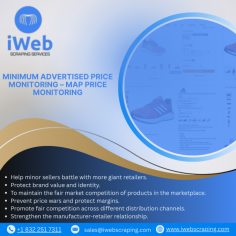 Minimum Advertised Price Monitoring – Map Price Monitoring

MAP pricing is the minimum amount that resellers agree to stay above. Defend your brand and pricing with iWeb Scraping's specialized MAP monitoring services of Amazon, Walmart, eBay, Target, Best Buy, Home Depot, & Etsy. A successful MAP policy assists fair competition with all distribution channels because our specialized services recognize MAP violators.