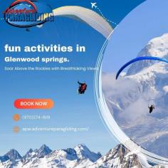Top Fun Activities in Glenwood Springs for All Ages.

A  find the  range of  fun  activities in  glenwood Springs,  Colorado -in-the-wilderness, suitable for families, couples, and the adventure set. Enjoy the famous Glenwood Hot Springs from afar or discover the awe-inspiring Glenwood Caverns Adventure Park. Go for scenic day hikes, take a raft ride down the wild Colorado River, or plop in your paraglider for an aerial whirl over the Rockies. From adventures outside to calm evenings inside, Glenwood Springs never runs out of things to do- all in this spellbinding, mountain setting. Create beautiful life memories from these must-do activities in one of Colorado’s most charming towns. Do plan a trip to Glenwood Springs!

Visit for More info: https://apw.adventureparagliding.com/
