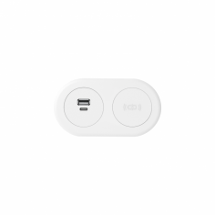 Echo In Desk GPO with Wireless Fast Charge Module

CMS Echo series delivers the latest charging technology to empower engaging and connected spaces within the commercial workplace, integrating into personal workstations, soft-seating and collaborative spaces. This module has both USB A/C Charging and Wireless Charging. The module has a shallow depth of 46mm, with easy top-side installation without fastening from the bottom

Features
Minimalistic surface design blends into any surface.
Surface installation suited to soft seating and custom joinery.
Available to be configured with softwiring connector or standard 3-pin plug
1000mm TAG lead with L3F splitter or 1500mm lead with 3-pin plug
Standard colours black and white.