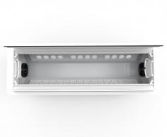 In-Desk Module

In-Desk Module introduces a fresh, clean exterior profile, making it the ideal companion for the modern de-cluttered workspace. Accede also provides the ability to incorporate a cable guide attachment to improve cable management. Accede’s undercarriage delivers clean convenient access to Power, Data, AV, HDMI and USB Data Charging.

Features
Curved exterior profile
Dual cable exits, front and sides with additional attachments for cable guides
Integrated tablet device display stand (when lid is open)
Finished in White or bead blasted Silver anodised.
Fully segregated for power and data
 Available as power only or power/data/audio visual/USB
Uncluttered work surface when power not required or while plugged in
Improved scalloped ends with add-on cable retraction bracket
Appliance cables exit through scalloped sides or through the centre brushed-strip
Lids have brush strips to keep out dust and dirt
Fully segregated for power and data (CAT6A compliant)
Numerous service combinations available including USB